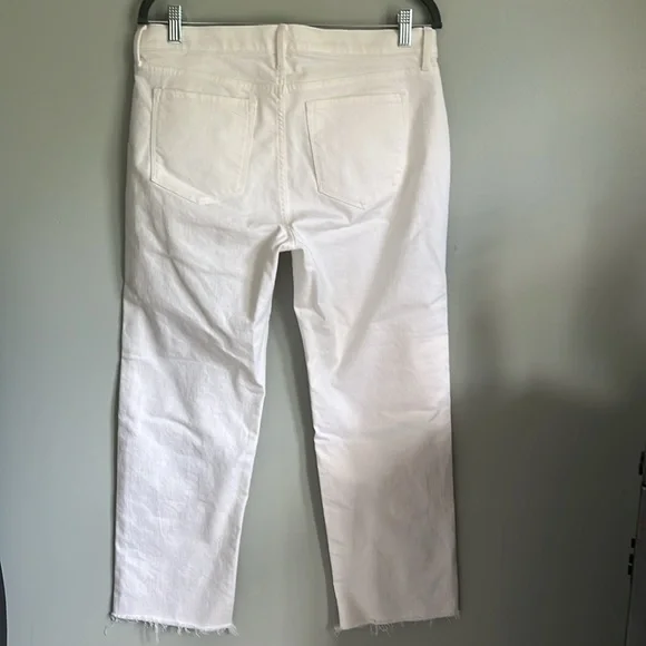 NWOT Banana Republic white  raw hem  girlfriend jeans size 29 - Picture 4 of 5